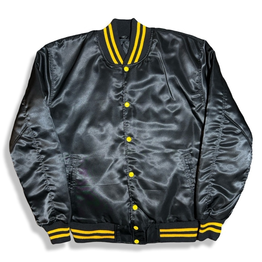 Vintage Bar Coat Satin Bomber Jackets